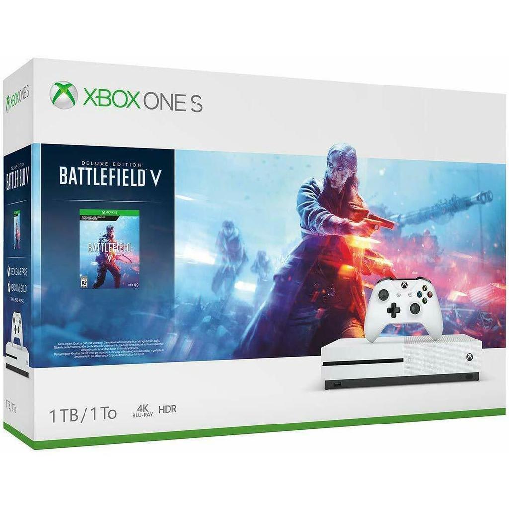 Xbox One S 1000GB - White + Battlefield V Refurbished - Microsoft refurbished available on Backmarket