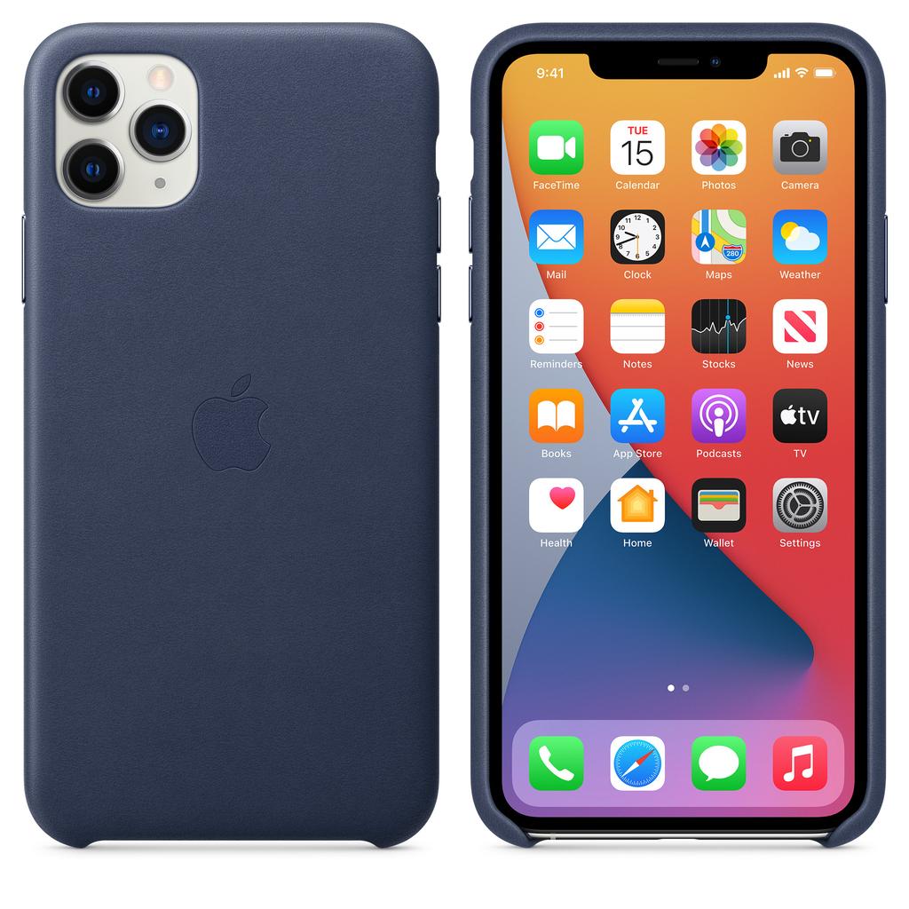 Apple Case iPhone 11 Pro Max - Leather Midnight Blue Refurbished - Apple refurbished available on Backmarket