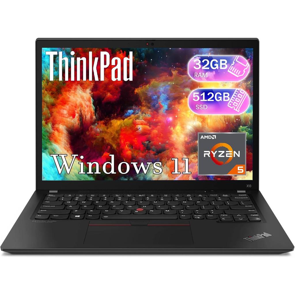 Lenovo ThinkPad X13 13-inch (2020) - Ryzen 5 - 4000 Series (U) - 32 GB - SSD 512 GB Reconditionné - Lenovo refurbished available on Backmarket
