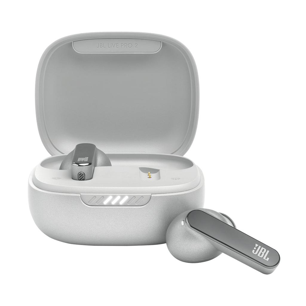 JBL Live Pro 2 TWS Earbud Noise-Cancelling Bluetooth Earphones - Silver Refurbished - JBL refurbished available on Backmarket