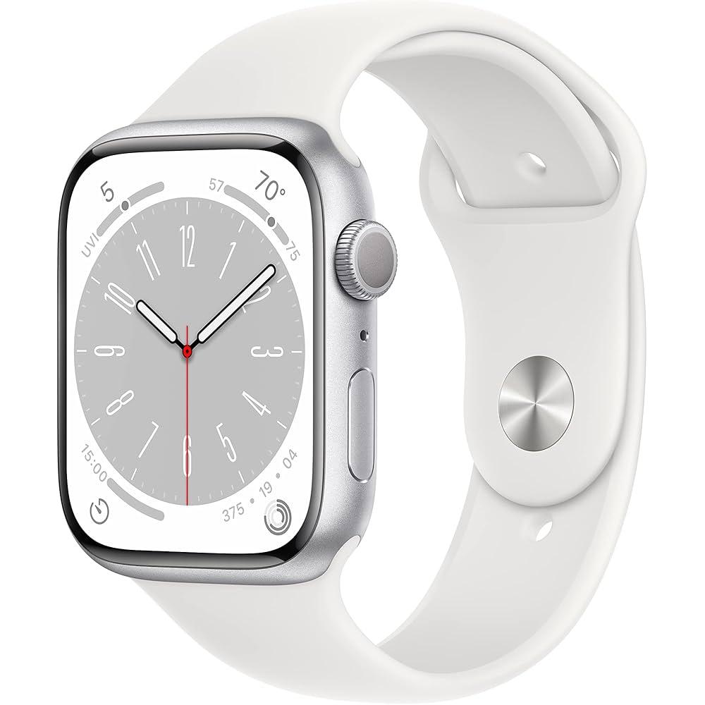 Apple Watch Series 9 (2023) GPS + Cellular 45 mm - Aluminium Silver - Sport band White Reconditionné - Apple refurbished available on Backmarket