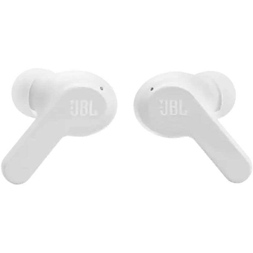 JBL Vibe Beam True Earbud Noise-Cancelling Bluetooth Earphones - White Refurbished - JBL refurbished available on Backmarket