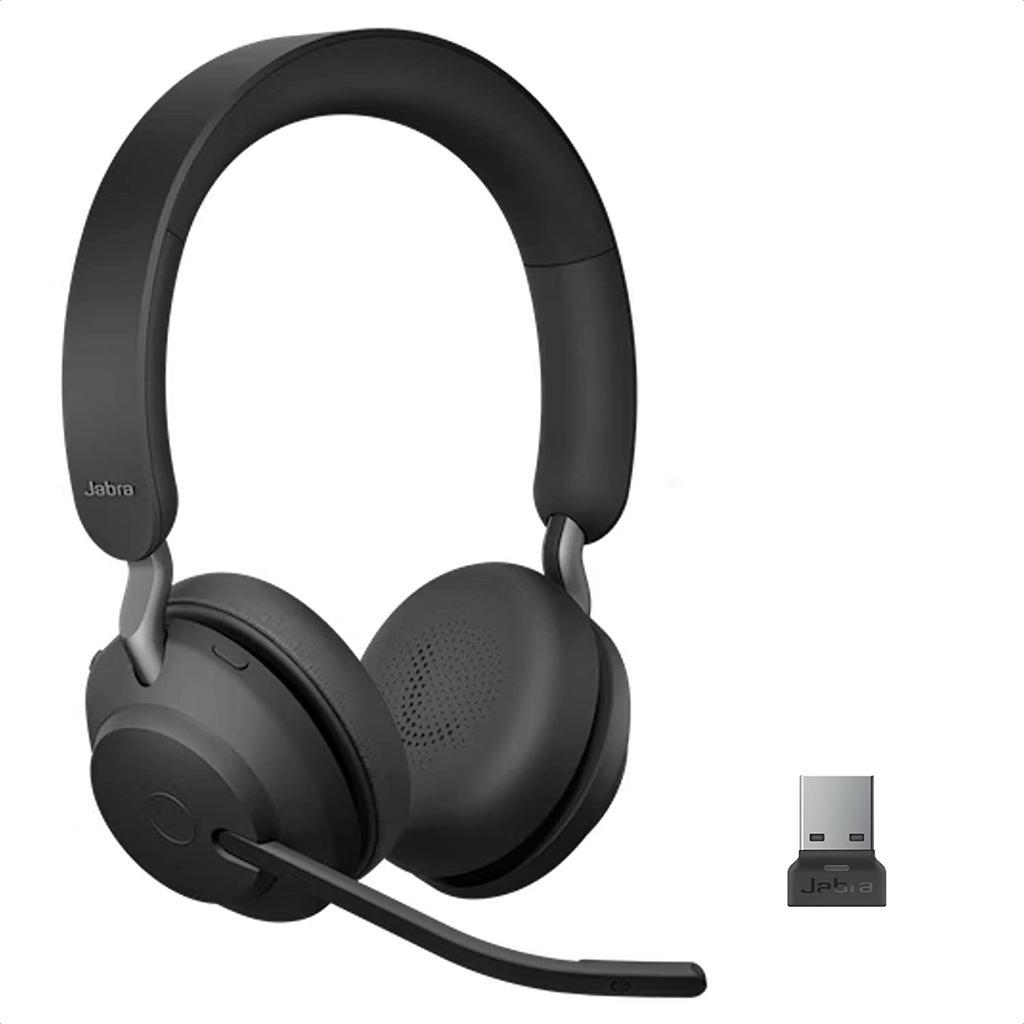Jabra Evolve2 65 Noise cancelling Headphone Bluetooth with microphone - Black Refurbished - Jabra refurbished available on Backmarket