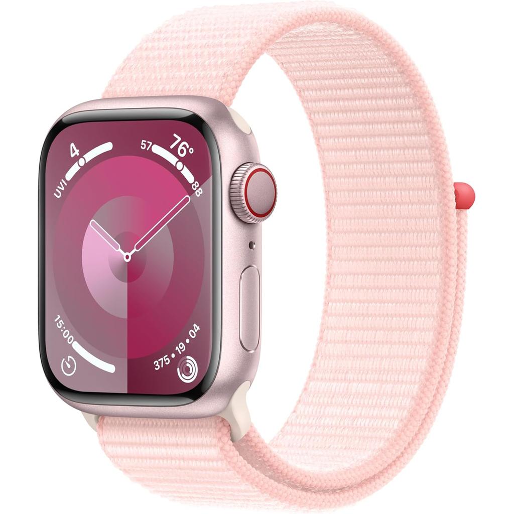 Apple Watch Series 9 (2023) GPS + Cellular 45 mm - Aluminium Pink - Sport loop Pink Reconditionné - Apple refurbished available on Backmarket