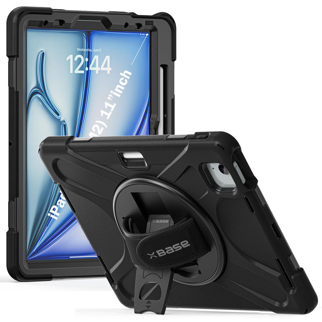 Heavy Duty Case for iPad Air 11 2024/2025 w/ Hand Strap, Shoulder Strap & Kickstand Refurbished - N/A (ou "xBase" si vous considérez que c refurbished available on Backmarket