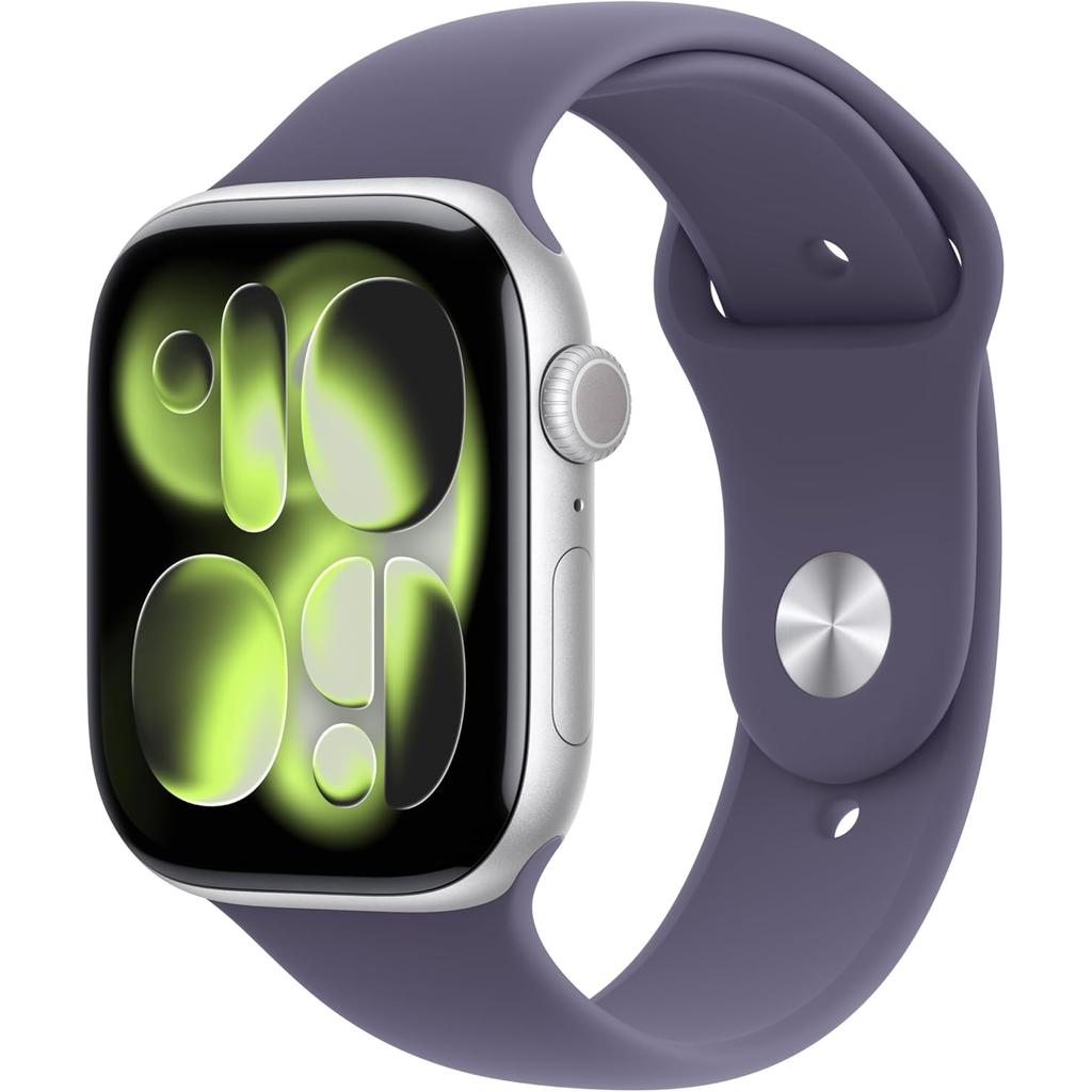 Apple Watch Series 11 (2025) GPS 46 mm - Aluminium Silver - Sport band Purple Reconditionné - Apple refurbished available on Backmarket