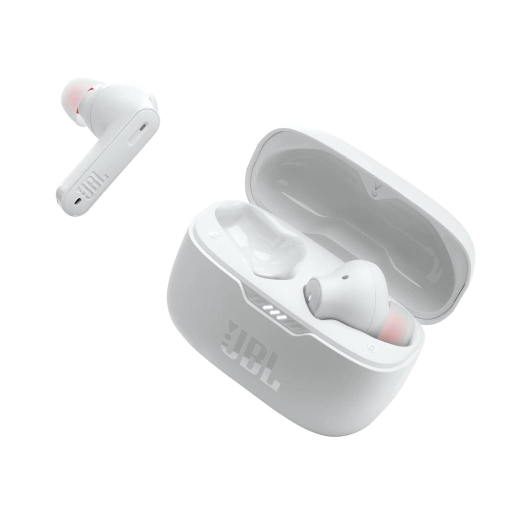 JBL Tune 230NC Earbud Noise-Cancelling Bluetooth Earphones - White Refurbished - JBL refurbished available on Backmarket