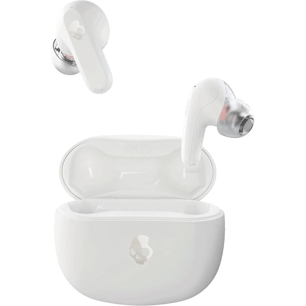 Skullcandy Rail Earbud Noise-Cancelling Bluetooth Earphones - White Reconditionné - Skullcandy refurbished available on Backmarket