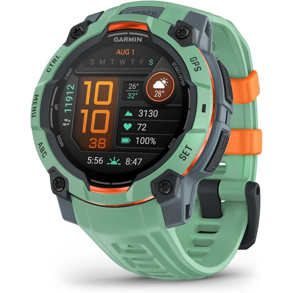 Garmin Instinct 3 Bluetooth 45 mm - Green Reconditionné - Garmin refurbished available on Backmarket