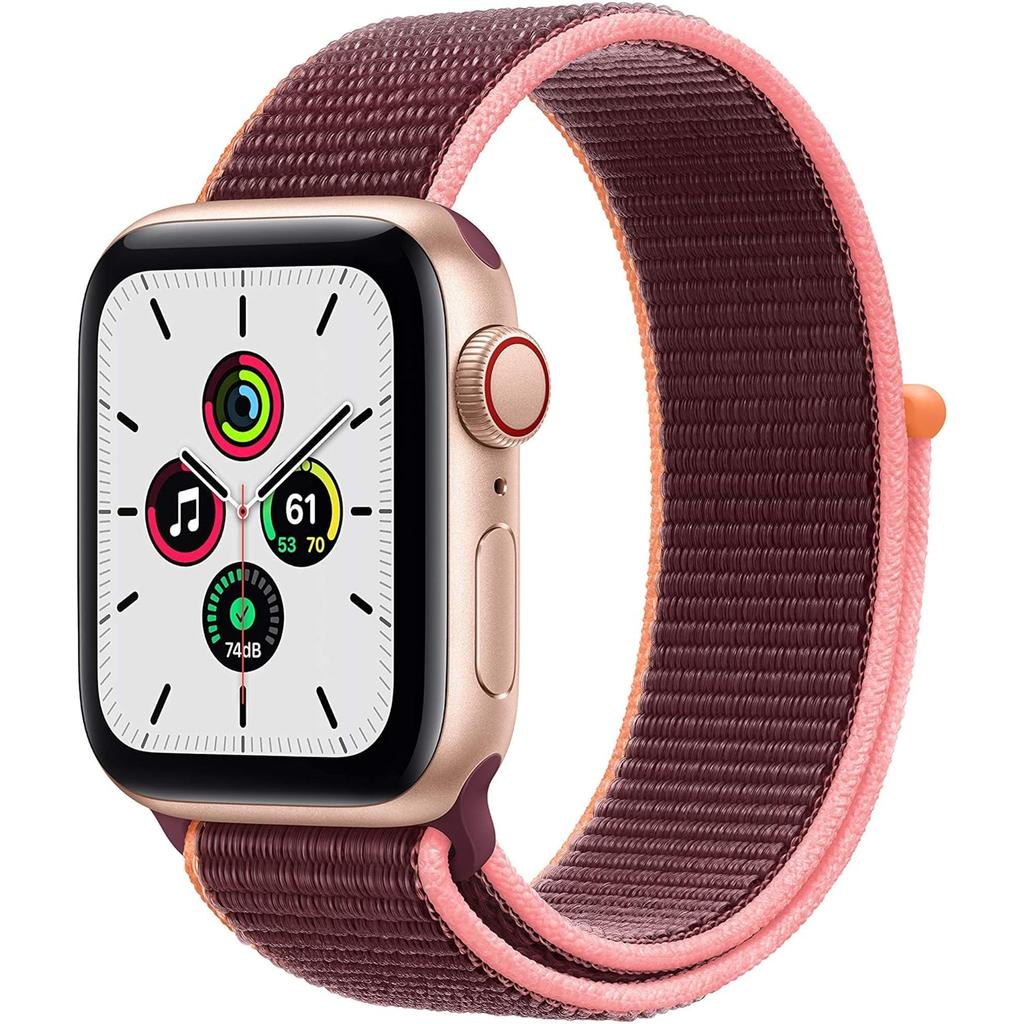 Apple Watch Series SE 1 (2020) GPS + Cellular 40 mm - Aluminium Gold - Sport loop Red Reconditionné - Apple refurbished available on Backmarket