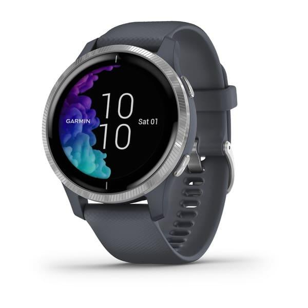 Smart Watch Garmin Venu HR GPS - Blue/Silver Reconditionné - Garmin refurbished available on Backmarket