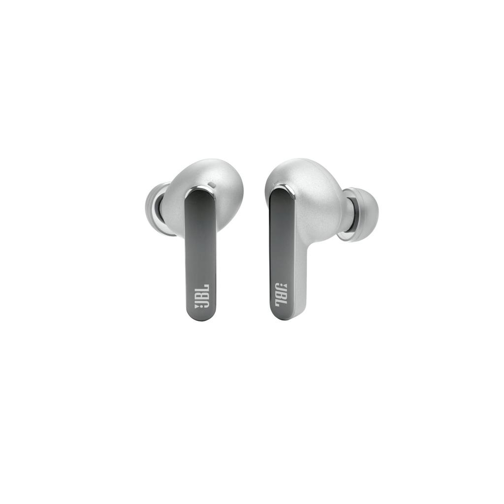 JBL Live Pro 2 Earbud Noise-Cancelling Bluetooth Earphones - Silver Reconditionné - JBL refurbished available on Backmarket
