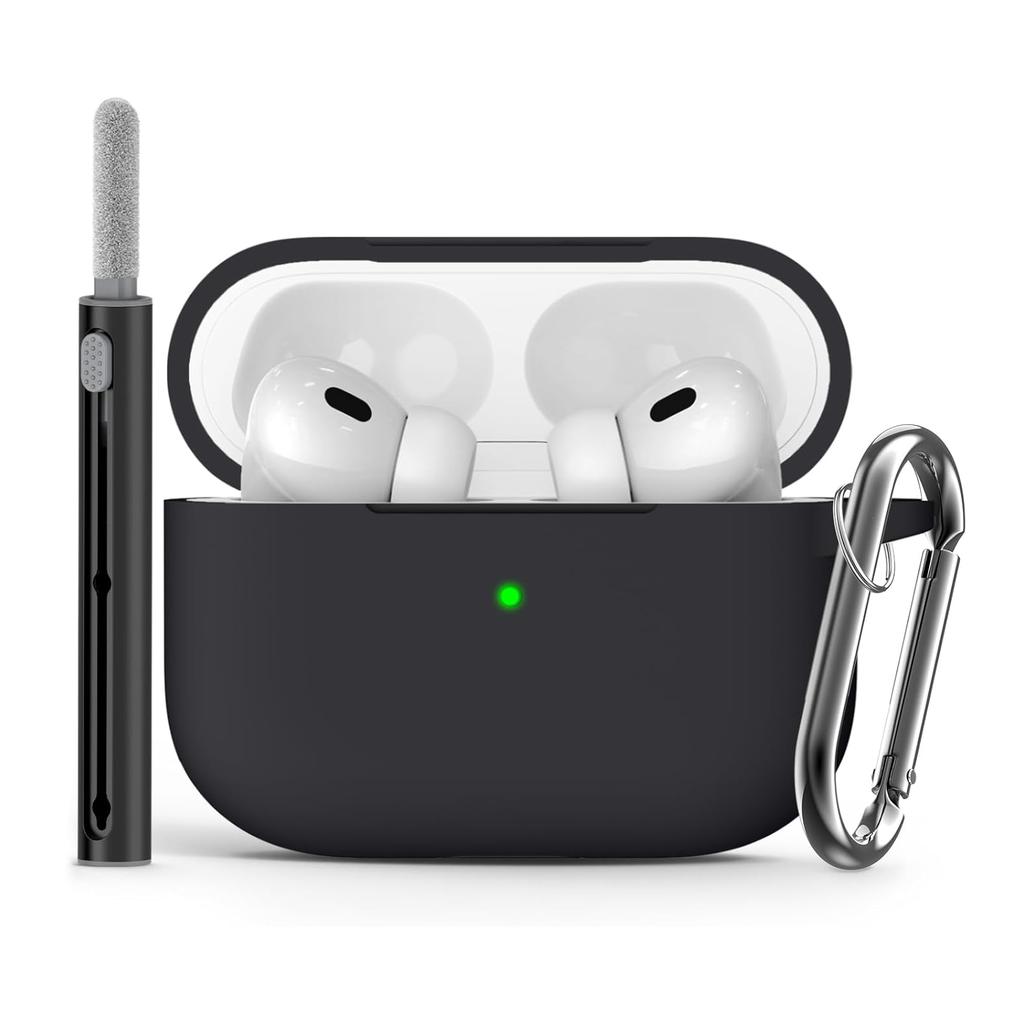 Black Protective Silicone Case Cover for AirPods Pro 1 & 2 Refurbished - N/A (ou "xBase" si vous considérez que c refurbished available on Backmarket