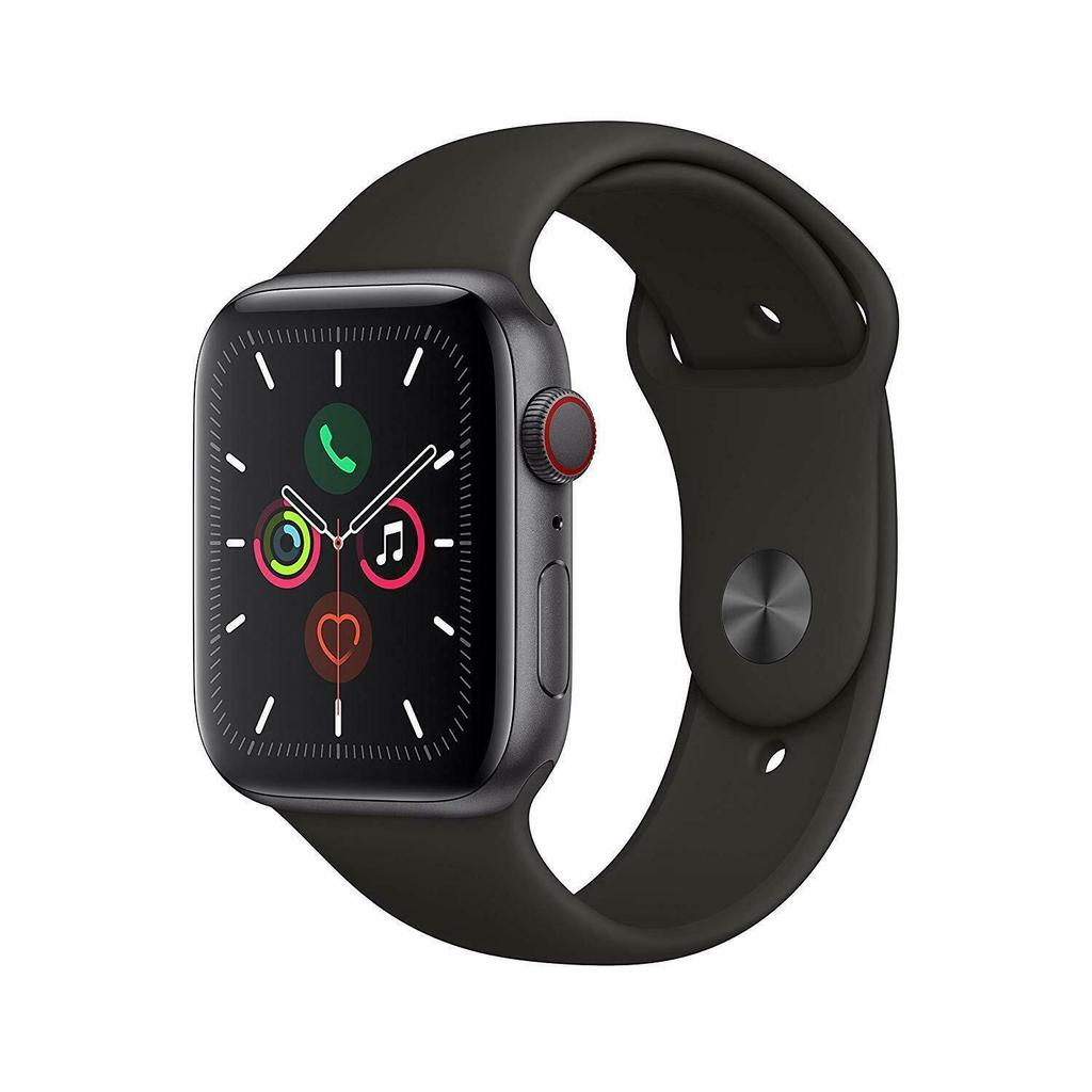 Apple Watch Series 5 (2019) GPS + Cellular 44 mm - Aluminium Space Gray - Sport band Black Refurbished - Apple refurbished available on Backmarket
