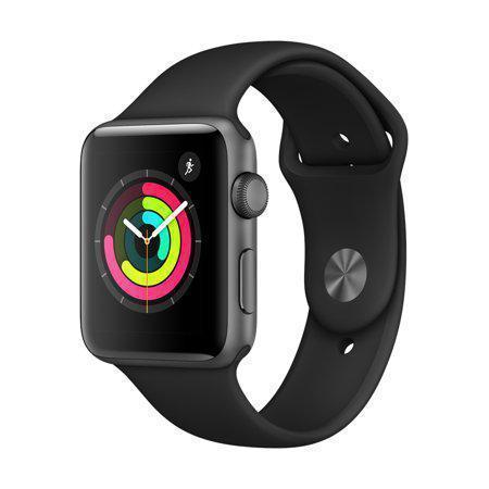 Apple Watch Series 3 (2017) GPS 38 mm - Aluminium Space Gray - Sport band Black Reconditionné - Apple refurbished available on Backmarket
