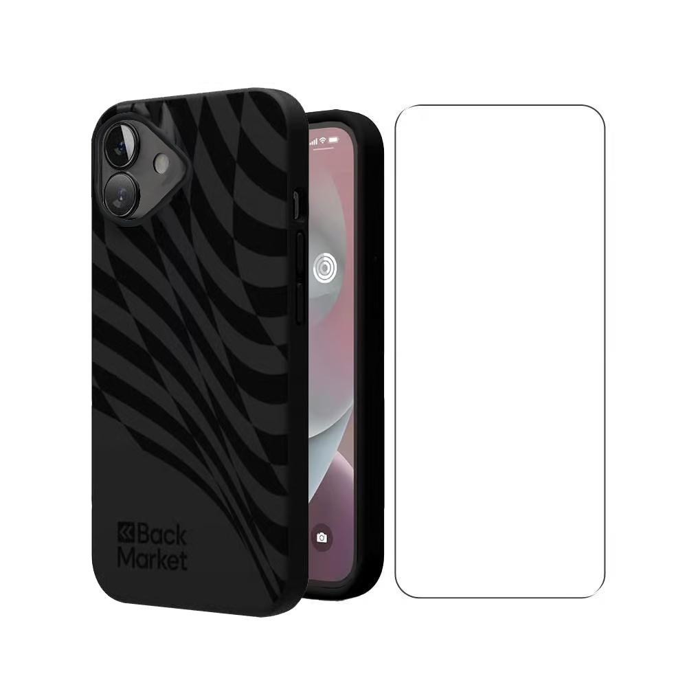 Back Market Case iPhone 16 and protective screen - 100% Biodegradable - Black Wave Refurbished - Back Market refurbished available on Backmarket