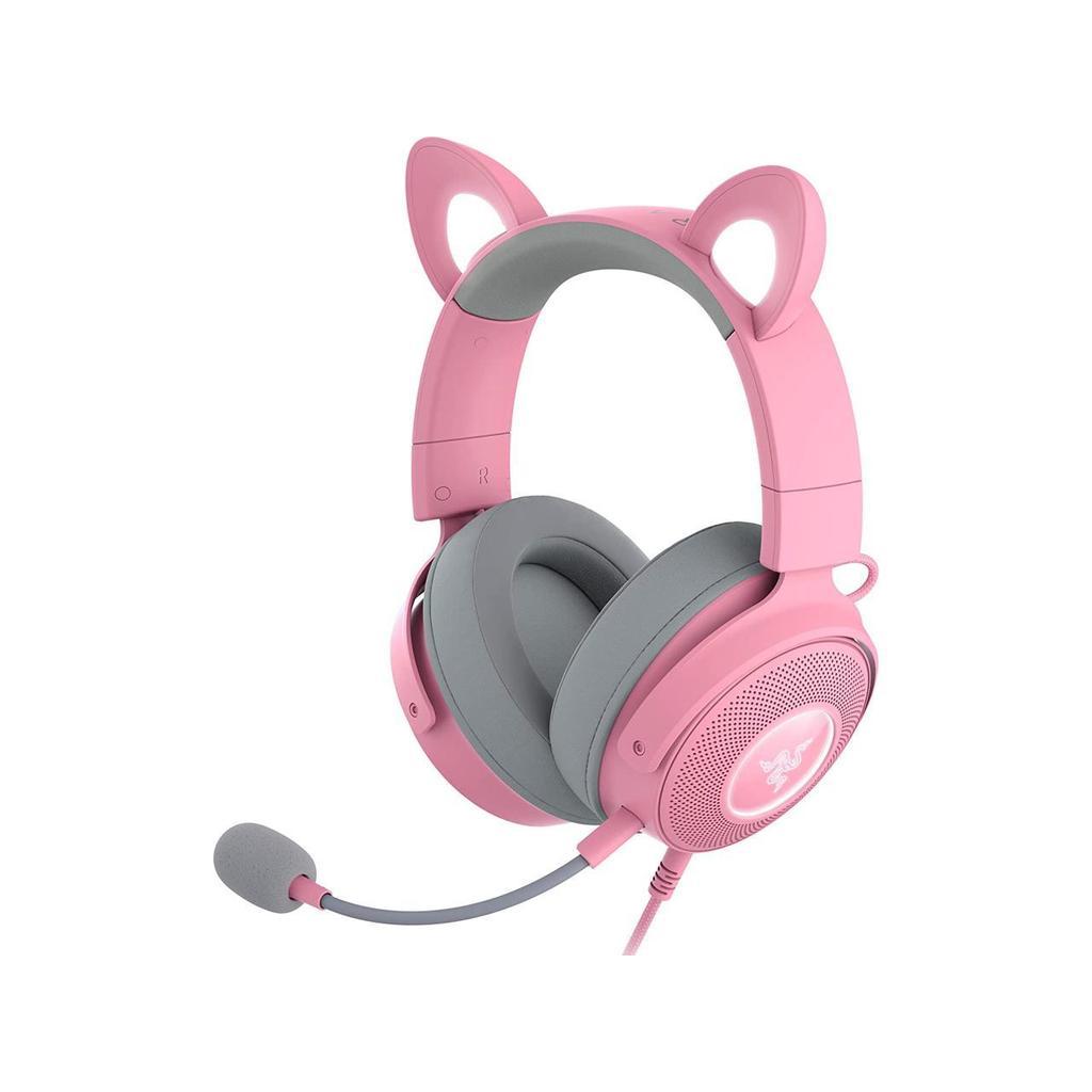 Razer Kraken Kitty V2 Pro Noise cancelling Gaming Headphone with microphone - Pink Refurbished - Razer refurbished available on Backmarket