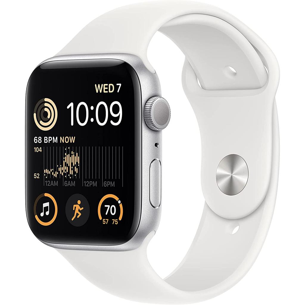 Apple Watch Series SE 2 (2022) GPS + Cellular 40 mm - Aluminium Starlight - Sport band White Reconditionné - Apple refurbished available on Backmarket