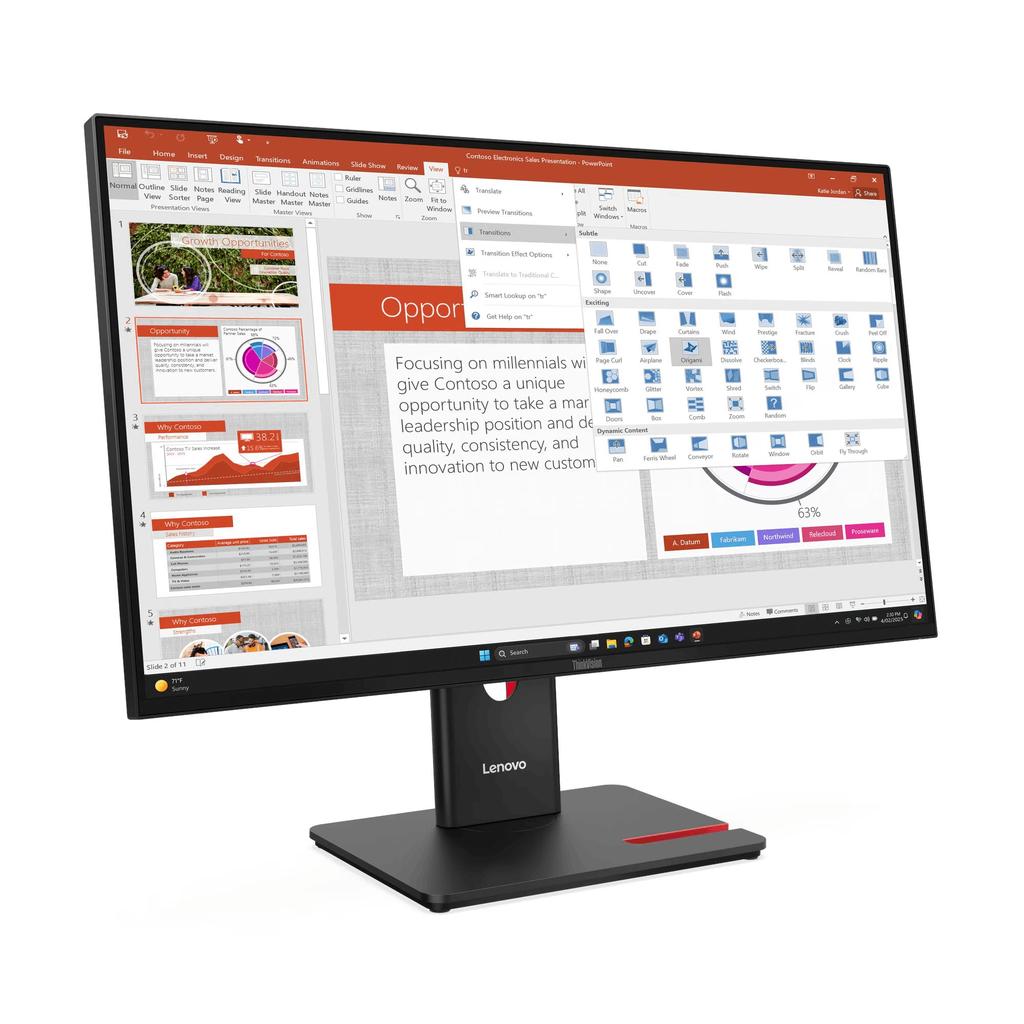 Lenovo 27-inch Monitor 1920 x 1080 LCD (Thinkvision T27-40) Refurbished - Lenovo refurbished available on Backmarket