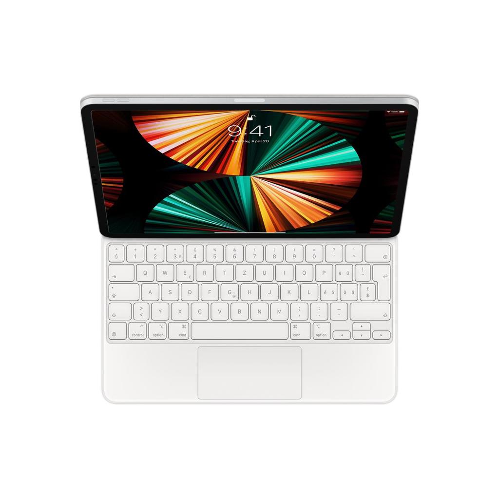 Magic Keyboard (iPad not included) 12.9"" (2021) Wireless - White - QWERTZ - Swiss Refurbished - Apple refurbished available on Backmarket