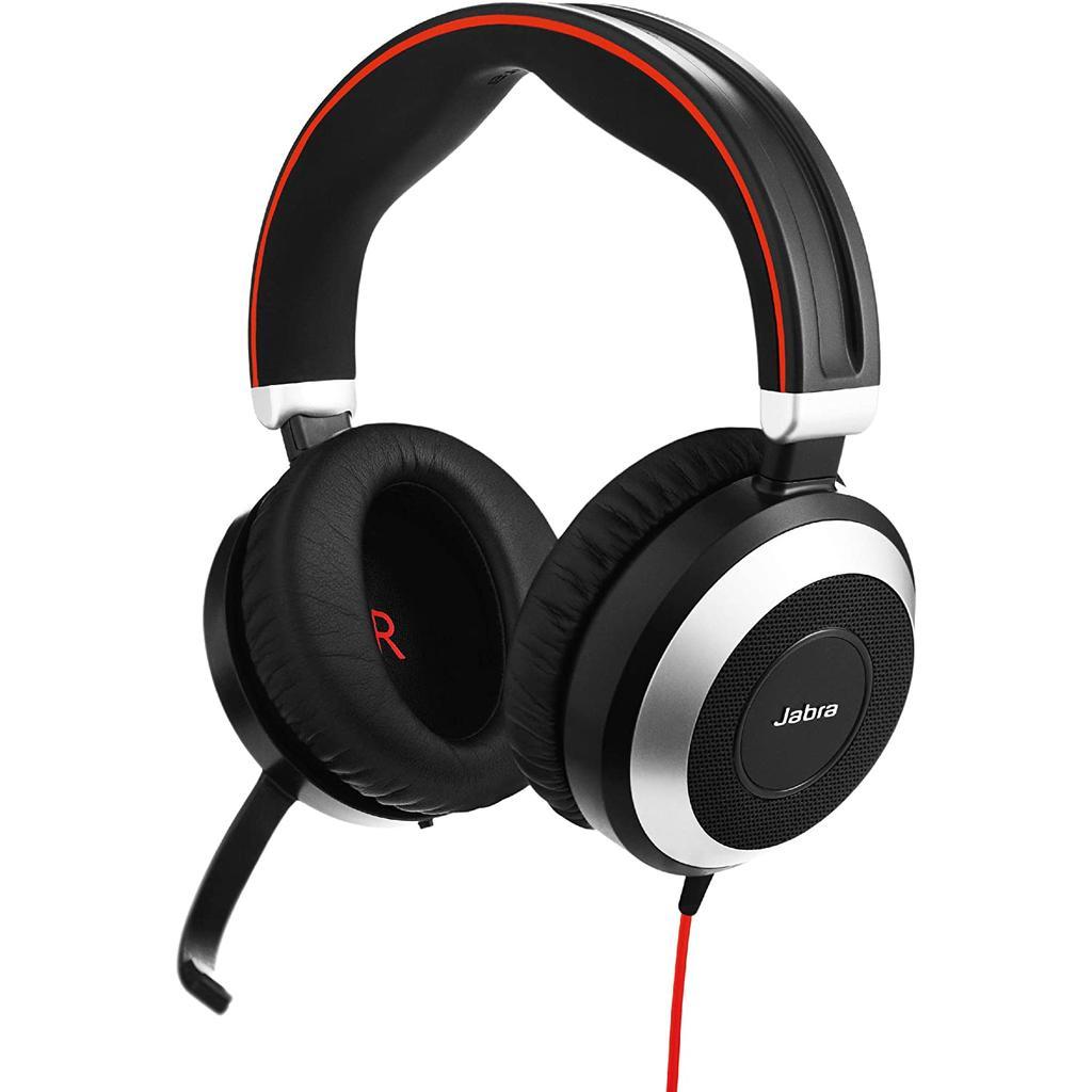 Jabra Evolve 80 MS Gaming Headphone with microphone - Black Reconditionné - Jabra refurbished available on Backmarket