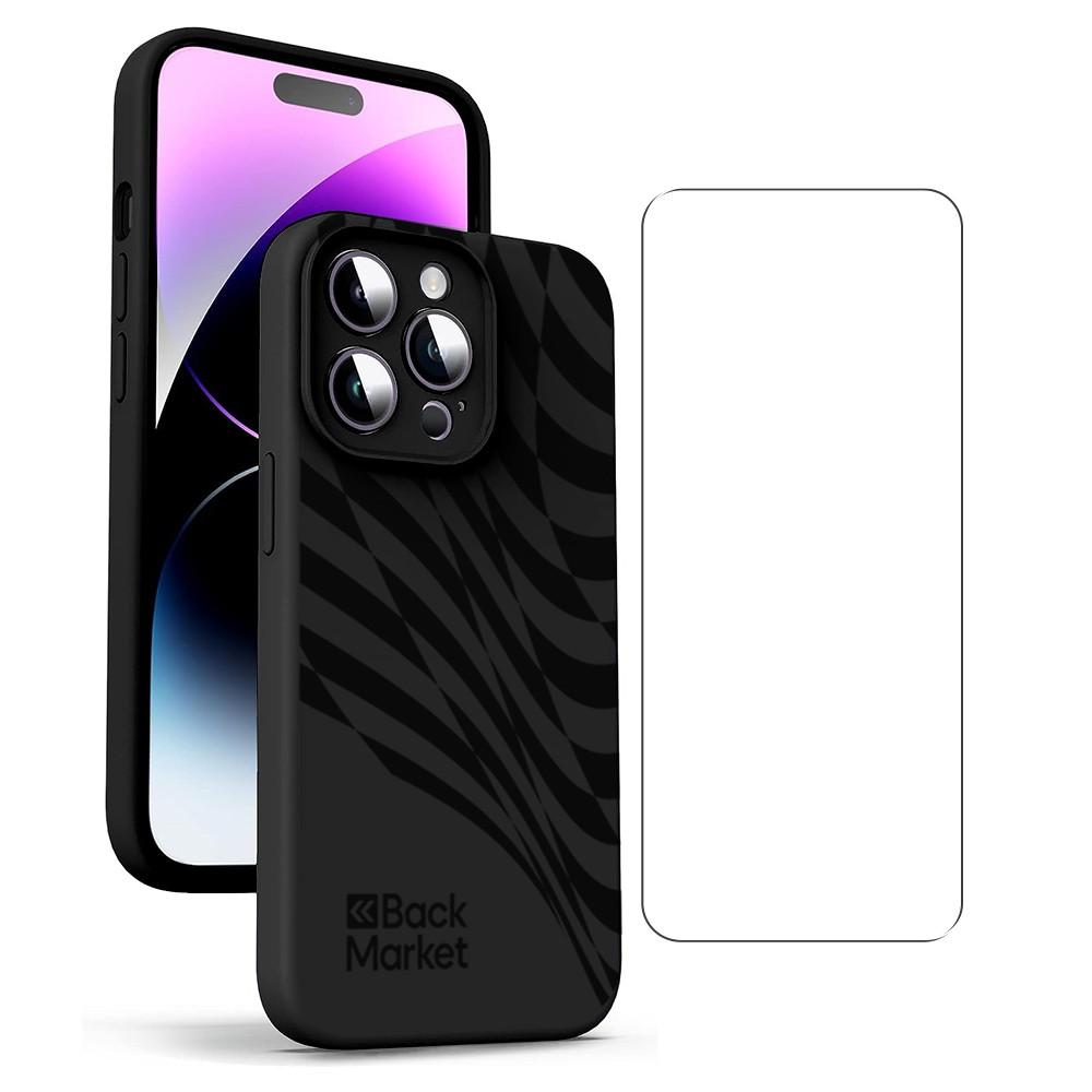 Back Market Case iPhone 14 Pro and protective screen - 100% Biodegradable - Black Wave Refurbished - Back Market refurbished available on Backmarket