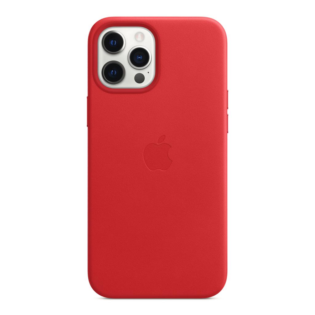 Apple Leather case iPhone 12 Pro Max - Leather Red Refurbished - Apple refurbished available on Backmarket