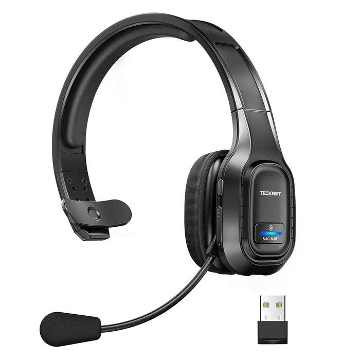 Tecknet Trucker Noise cancelling Headphone Bluetooth with microphone - Black Reconditionné - TeckNet refurbished available on Backmarket