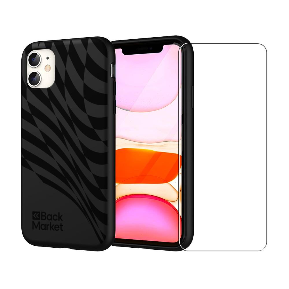 Back Market Case iPhone 11 and protective screen - 100% Biodegradable - Black Wave Refurbished - Back Market refurbished available on Backmarket
