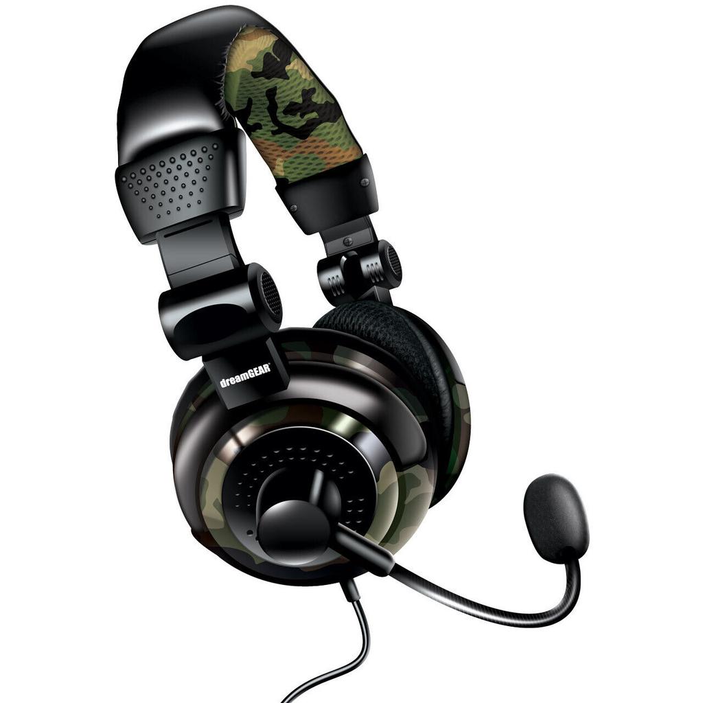 Dreamgear Universal Elite Noise cancelling Gaming Headphone with microphone - Camo Refurbished - Dreamgear is a known brand, but it is not a well-known refurbished available on Backmarket