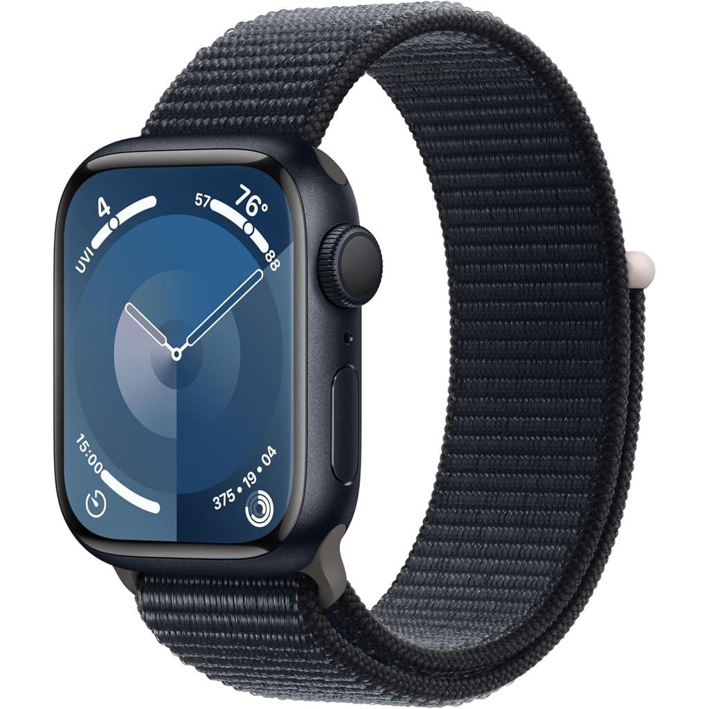 Apple Watch Series 9 (2023) GPS 41 mm - Aluminium Midnight - Sport loop Black Reconditionné - Apple refurbished available on Backmarket