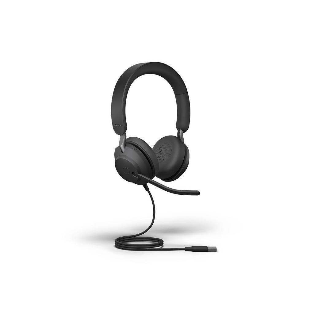 Jabra Evolve2 40 UC Noise cancelling Headphone with microphone - Black Refurbished - Jabra refurbished available on Backmarket