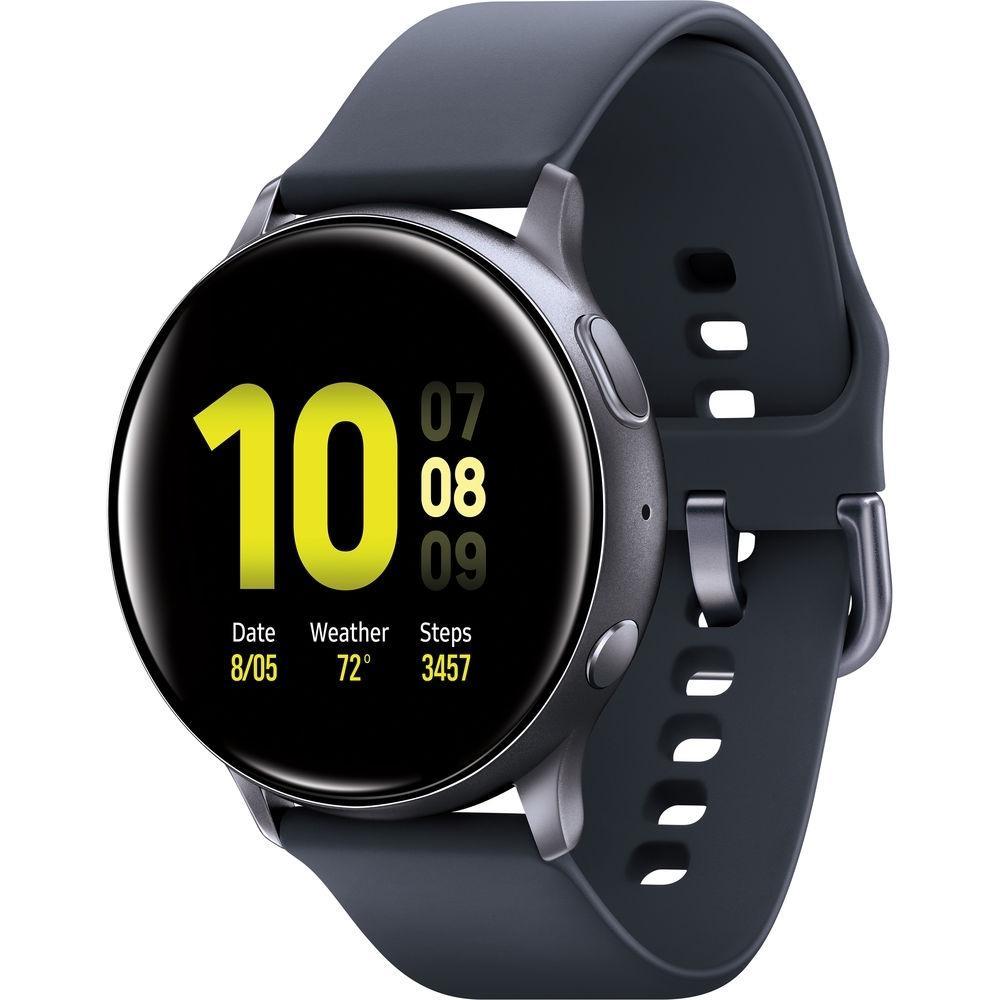 Samsung Smart Watch Galaxy Watch Active2 44mm HR GPS - Aqua black Reconditionné - Samsung refurbished available on Backmarket
