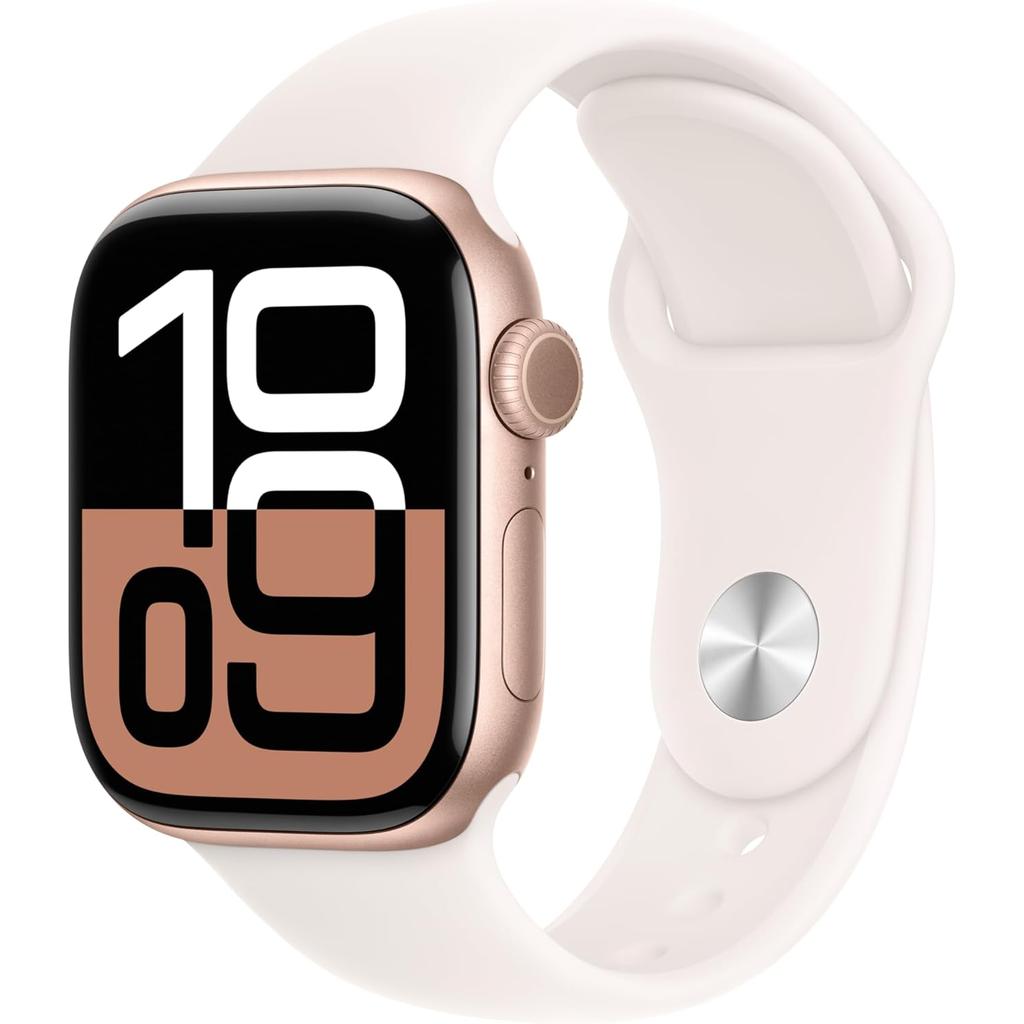 Apple Watch Series 10 (2024) GPS 46 mm - Aluminium Rose Gold - Sport band Pink Refurbished - Apple refurbished available on Backmarket