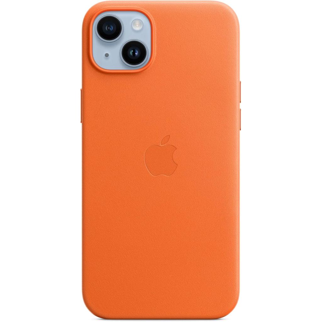 Apple Case iPhone 14 Plus - Leather Orange Refurbished - Apple refurbished available on Backmarket