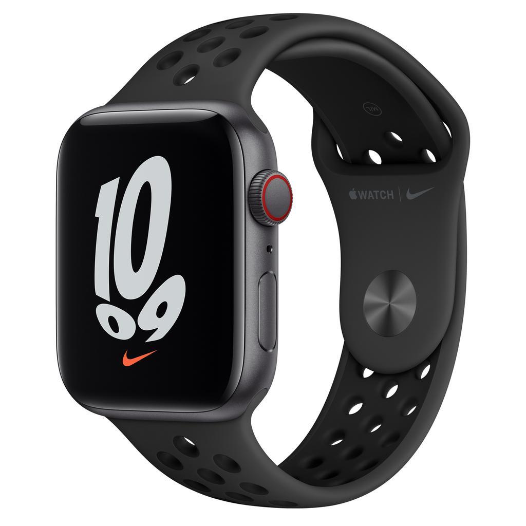 Apple Watch Series 6 (2020) GPS + Cellular 44 mm - Aluminium Space Gray - Nike Sport band Black Reconditionné - Apple refurbished available on Backmarket
