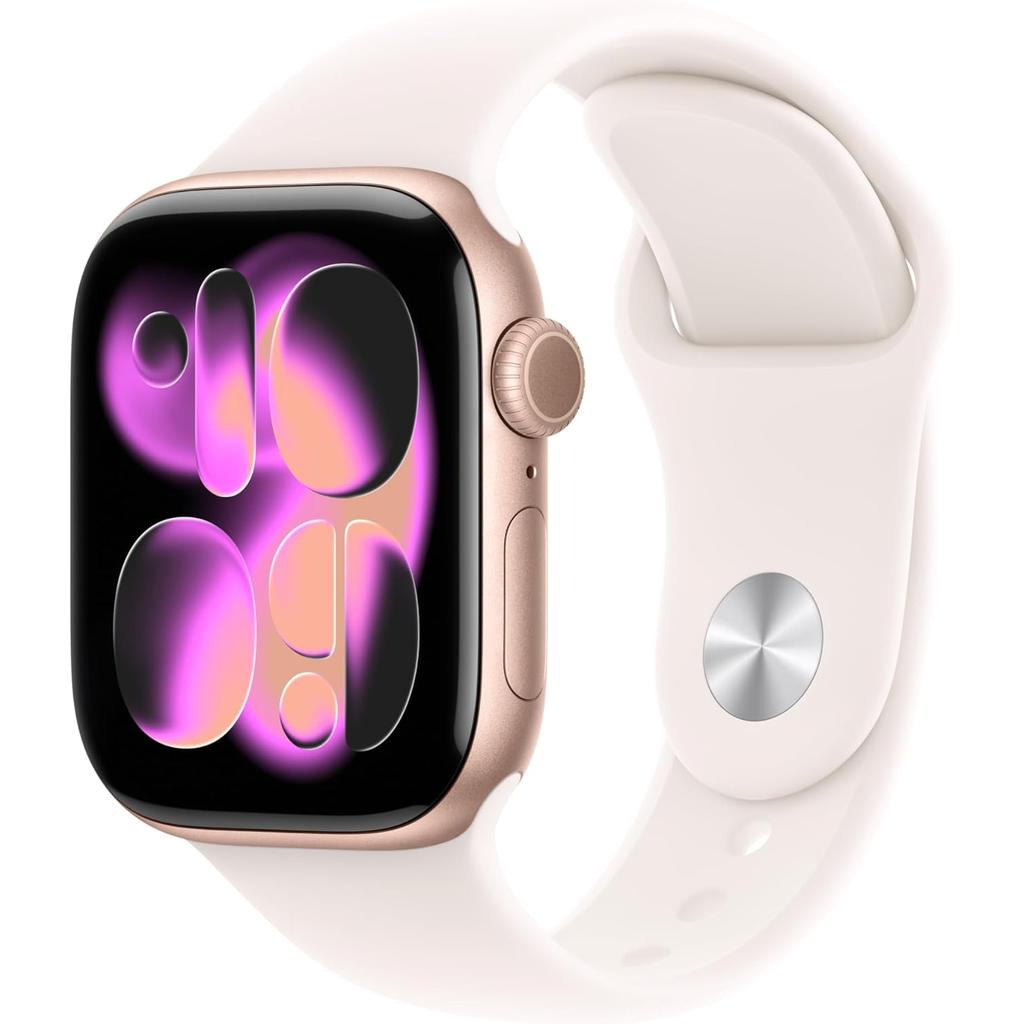 Apple Watch Series 11 (2025) GPS 42 mm - Aluminium Rose Gold - Sport band Pink Reconditionné - Apple refurbished available on Backmarket
