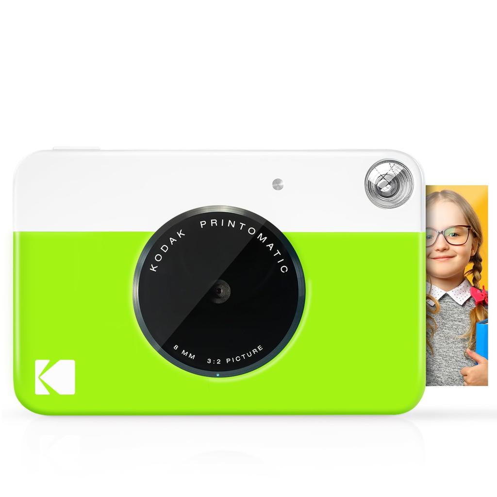 Kodak Printomatic Instant Camera - Green/White (RODOMATICGRWM) Refurbished - Kodak refurbished available on Backmarket