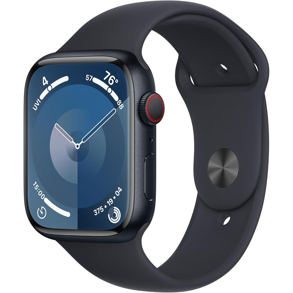 Apple Watch Series 9 (2023) GPS + Cellular 45 mm - Aluminium Midnight - Sport band Midnight Reconditionné - Apple refurbished available on Backmarket