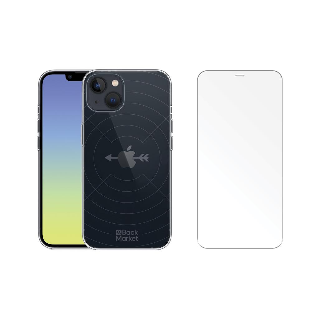 Back Market Case iPhone 13 mini and protective screen - GRS 4.0 Recycled plastic - Transparent Refurbished - Back Market refurbished available on Backmarket