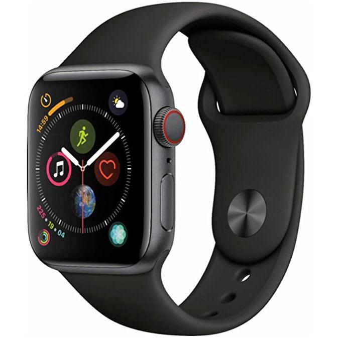 Apple Watch Series 4 (2018) GPS + Cellular 44 mm - Aluminium Space Gray - Sport band Black Refurbished - Apple refurbished available on Backmarket