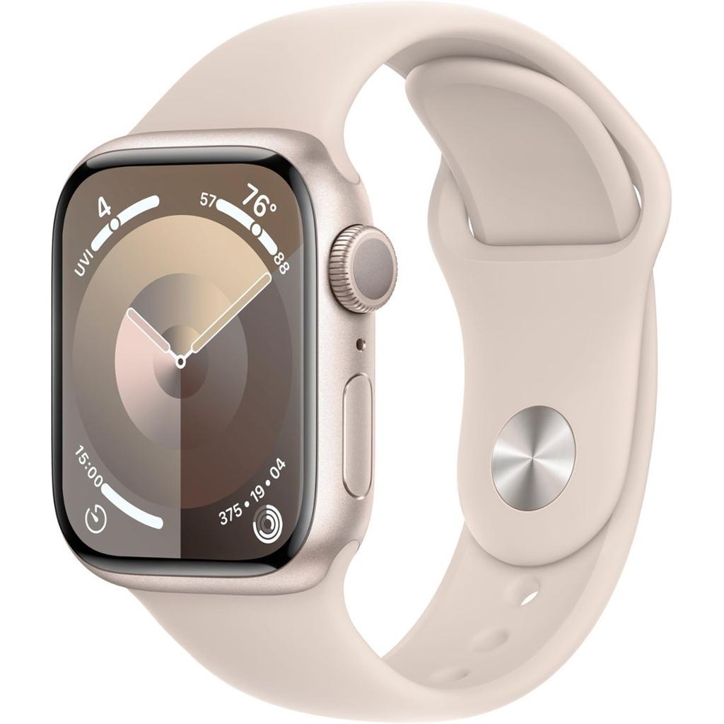 Apple Watch Series 9 (2023) GPS + Cellular 41 mm - Aluminium Starlight - Sport band Starlight Refurbished - Apple refurbished available on Backmarket