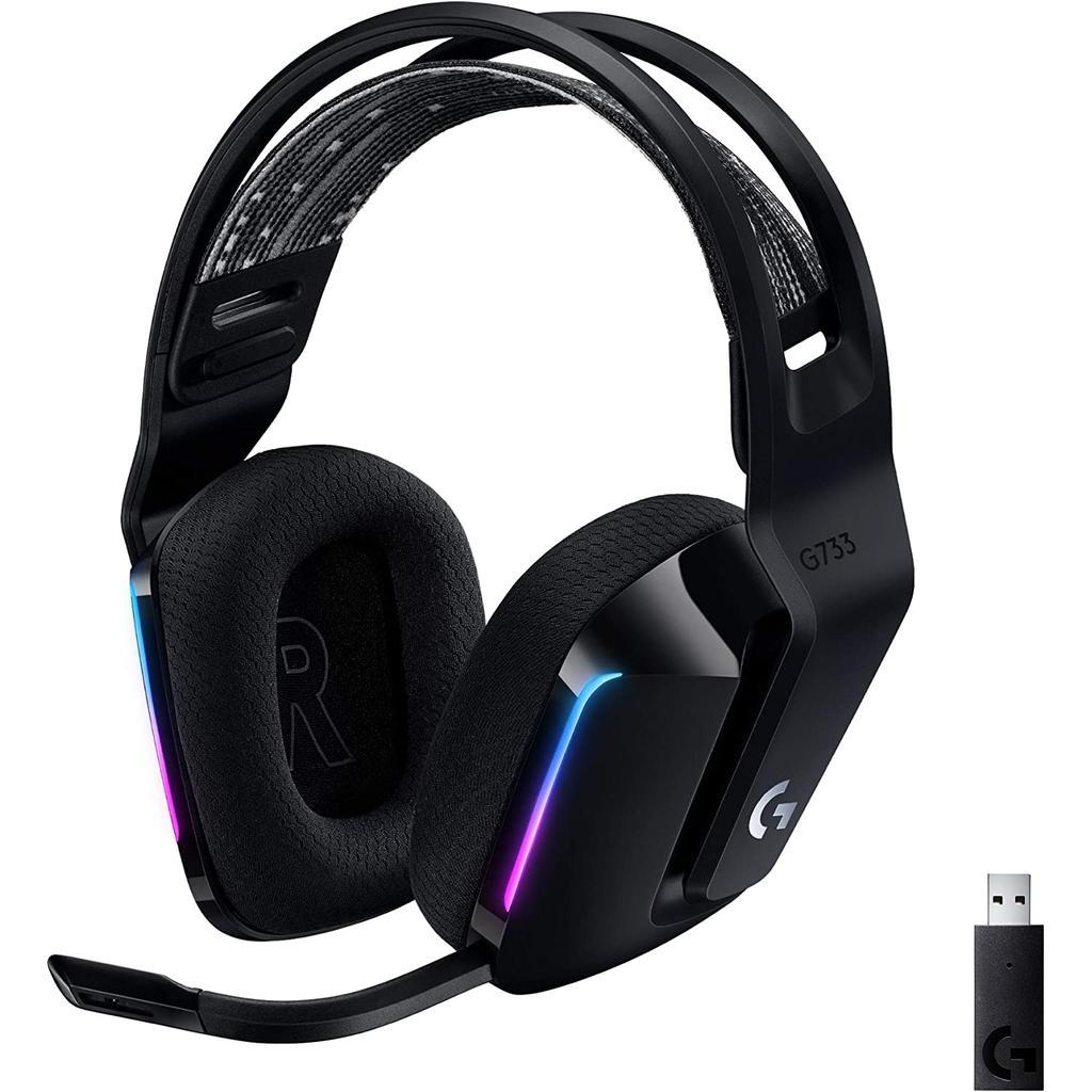 Logitech G733 Gaming Headphone Bluetooth with microphone - Black Refurbished - Logitech refurbished available on Backmarket