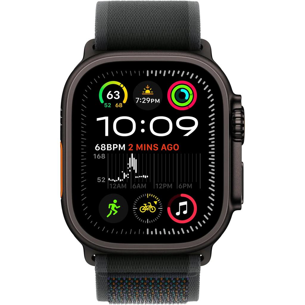 Apple Watch Ultra 2 (2024) GPS + Cellular 49 mm - Titanium Black - Trail loop Black Reconditionné - Apple refurbished available on Backmarket