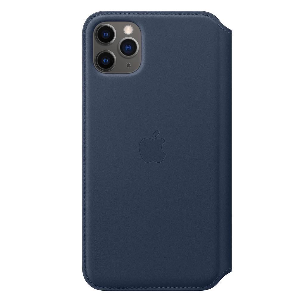 Apple Leather Folio iPhone 11 Pro Max - Leather Deep Sea Refurbished - Apple refurbished available on Backmarket