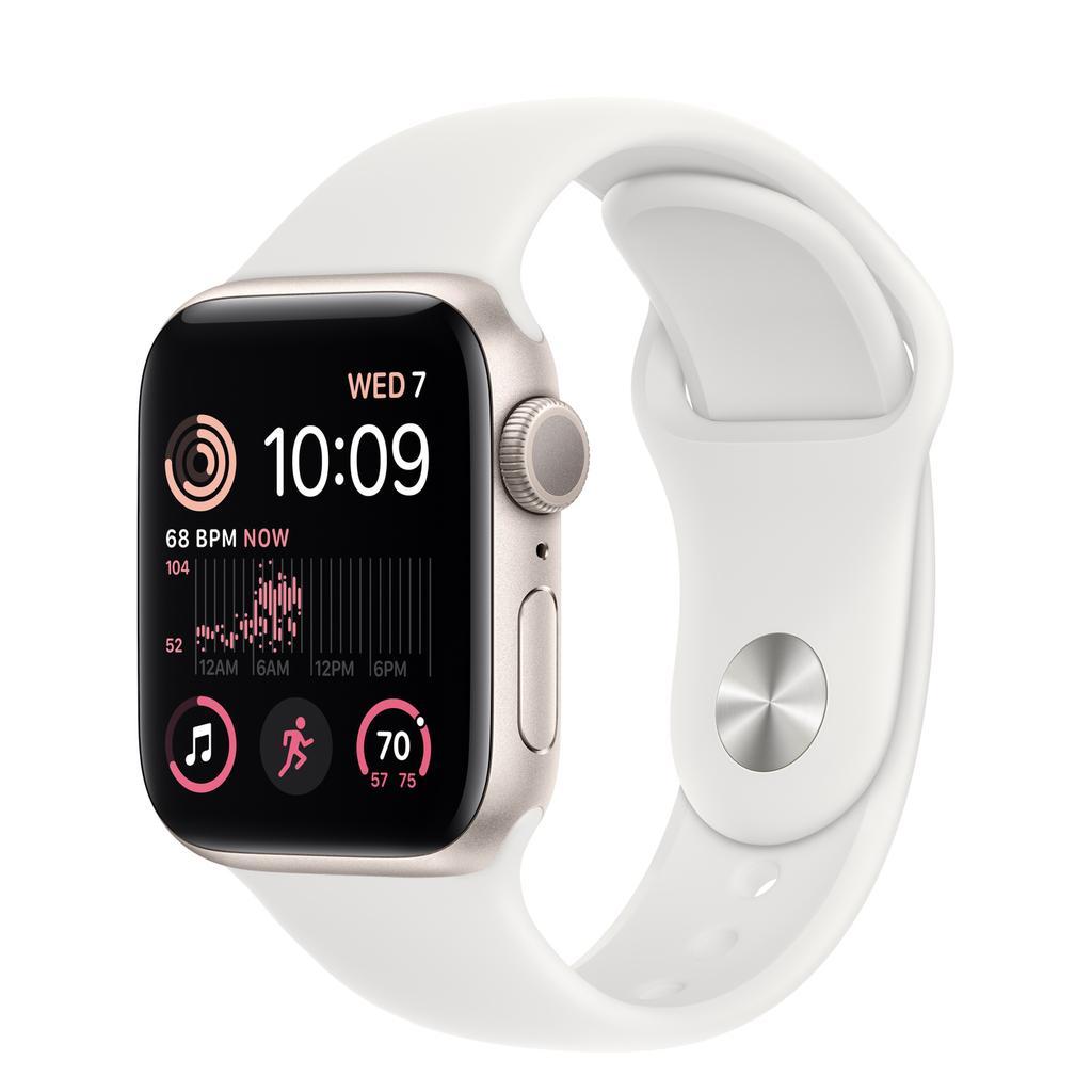 Apple Watch Series 7 (2021) GPS 41 mm - Aluminium Starlight - Sport band White Reconditionné - Apple refurbished available on Backmarket