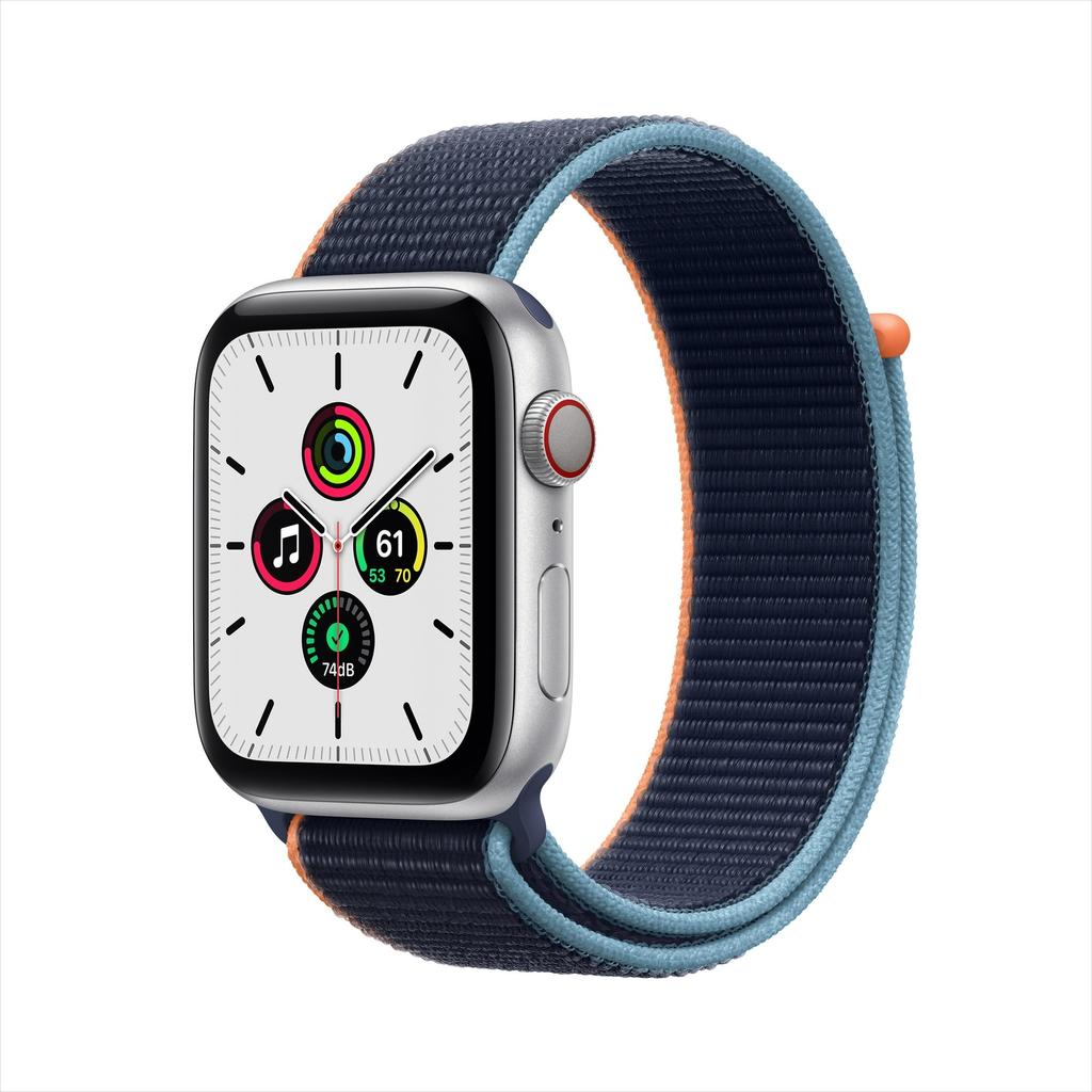 Apple Watch Series SE 1 (2020) GPS + Cellular 44 mm - Aluminium Silver - Sport loop Blue Reconditionné - Apple refurbished available on Backmarket