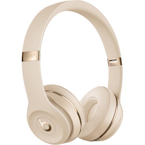 Beats Solo3 Wireless Headphone Bluetooth with microphone - Satin gold Refurbished - Beats by Dre refurbished available on Backmarket