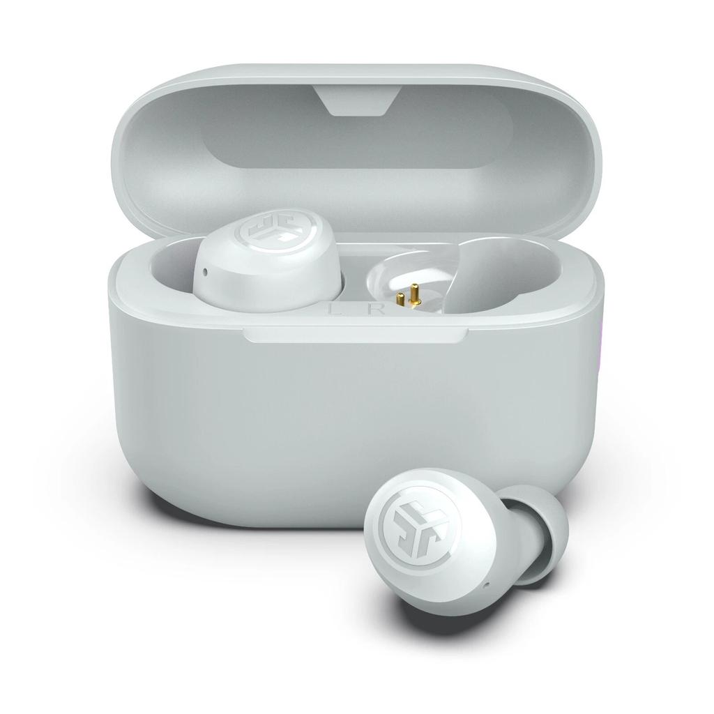 Jlab Go POP+ Earbud Noise-Cancelling Bluetooth Earphones - White Refurbished - JLab Audio refurbished available on Backmarket