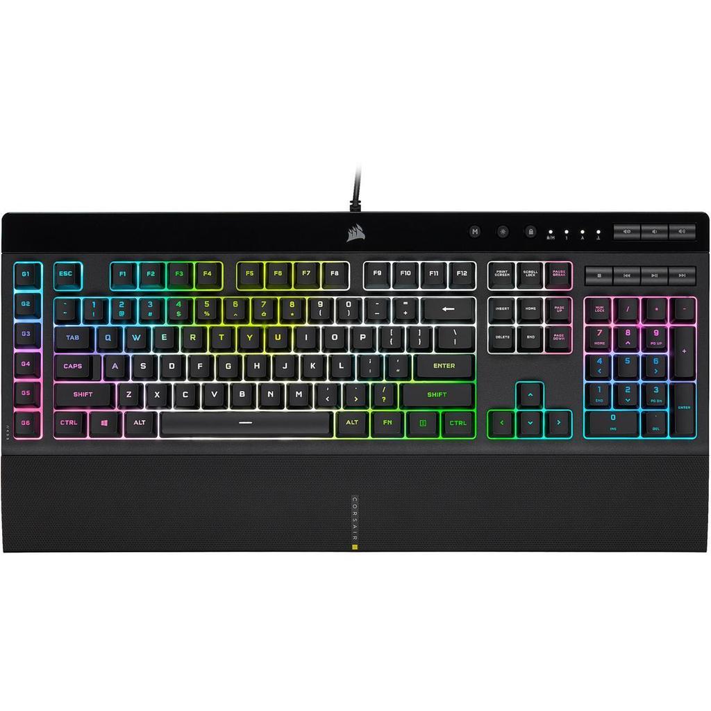 Corsair Keyboard QWERTY Backlit Keyboard K55 RGB PRO XT Refurbished - Corsair refurbished available on Backmarket